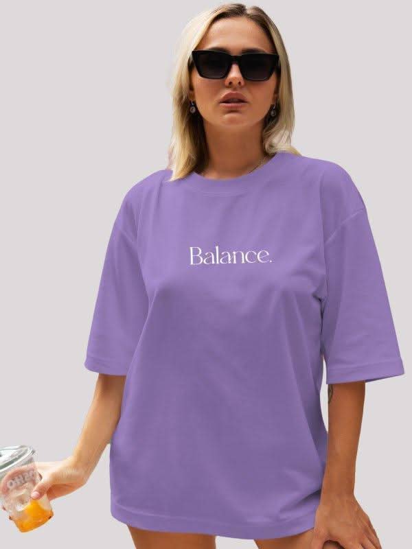balance typography T-shirt